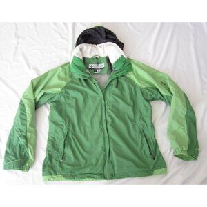 Women Columbia Omni Tech Bugaboo Waterproof Full Zip Hood Jacket Sz L (WS71)